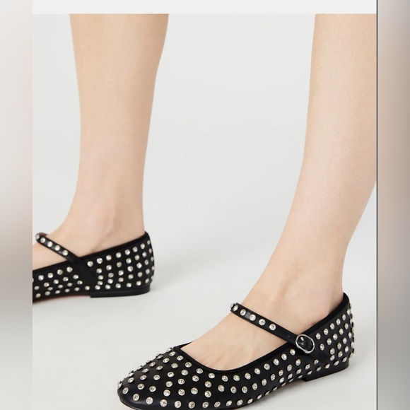 Steve Madden black VINETTA RHINESTONES mary jane flats size 10 brand new - Picture 8 of 10